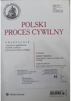 Polski proces cywilny rok VII numer 1
