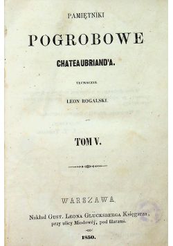 Pamiętniki pogrobowe Tom V 1850 r.