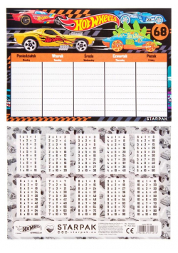 Plan lekcji Hot Wheels (25szt)