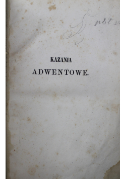Kazania adwentowe 1847 r.