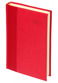 Kalendarz 2021 A5 Dzienny reg. Carbon Paris Czerw.