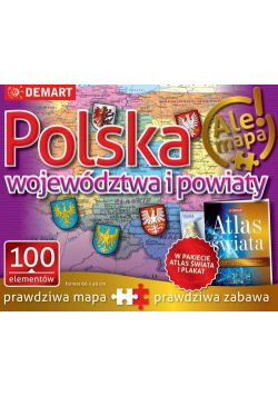 Puzzle Polska-województwa i powiaty+atlas i plakat