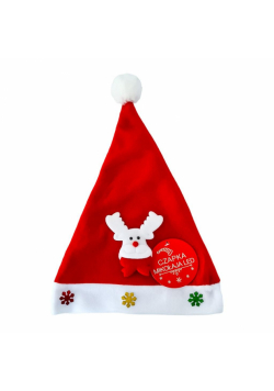 Czapka mikołaja led Renifer