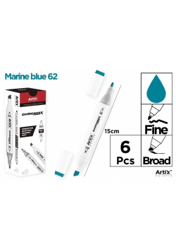 Marker Chromax z 2 końcówk. marine blue 62 (6szt)