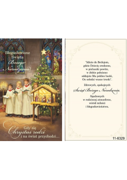 Karnet Życzenia Boże Narodzenie z Kopertą