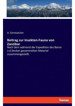 Beitrag zur Insekten-Fauna von Zanzibar
