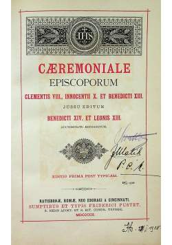 Caeremoniale Episcoporum 1902 r.
