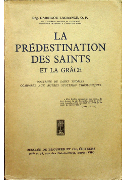 La Predestination Des Saints et La Grace ok 1936 r.