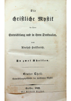 Die christliche Mnstif in ihrer Entwickelung und in ihren Denkmalen 2 tomy 1842 r.