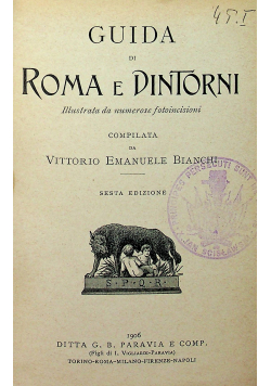 Guida di Rome e dintorni 1906 r.