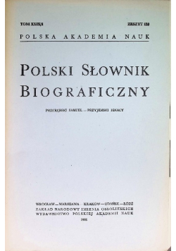 Polski Słownik Biograficzny Tom XXIX 1 Zeszyt 120