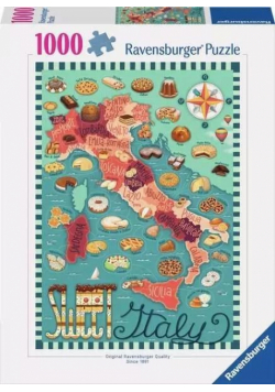 Puzzle 1000 Mapa włoskich słodkości