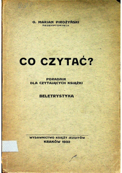 Co czytać  1932 r