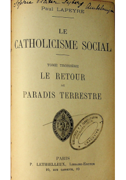 Le Catholicisme Social III