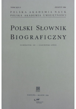 Polski słownik biograficzny Zeszyt 186