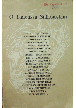 O Tadeuszu Sułkowskim