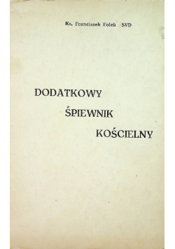 Dodatkowy śpiewnik kościelny