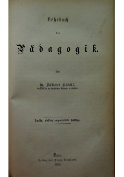Lehrbuch der Padagogik  1880 r.