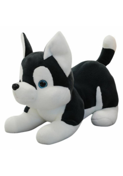 Maskotka przytulanka Husky czarno biały 30cm