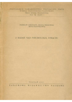 Z badań nad psychologią strachu