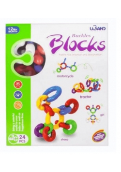 Klocki konstrukcyjne 24el. krążki