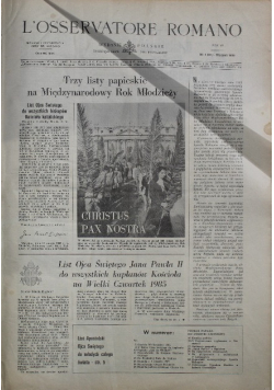 L'osservatore Romano Nr 1 do 12 / 85 plus 2 numery nadzwyczajne