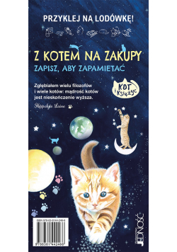 Z kotem na zakupy Notes z magnesem na lodówkę
