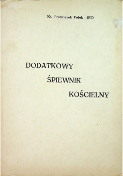 Dodatkowy śpiewnik kościelny
