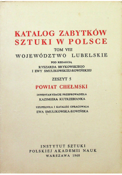 Katalog zabytków sztuki w Polsce tom VIII zeszyt 5