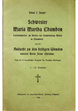 Schwester Maria Martha Chambon 1924 r