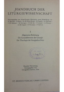 Handbuch der Liturgiewissenschaft