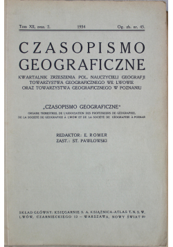 Czasopismo geograficzne Tom XII