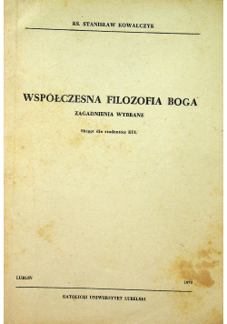 Współczesna filozofia Boga
