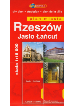 Rzeszów Jasło Łańcut Plan miasta 1: 18 000