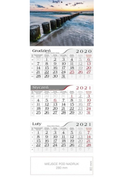 Kalendarz 2021 Trójdzielny Morze CRUX