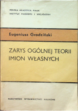 Zarys ogólnej teorii imion własnych