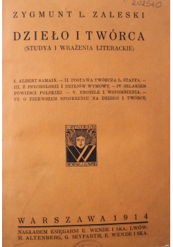 Dzieło i Twórca 1914 r.