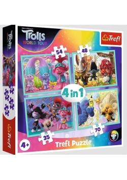 Puzzle 4w1 Trasa koncertowa Trolli TREFL