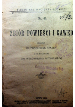 Zbiór powieści i gawęd 1919 r.