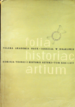 Folia historiae artium tom XIII