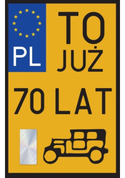 Karnet Urodziny 70 Zabytek
