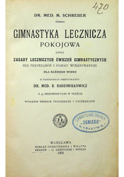 Gimnastyka lecznicza pokojowa 1909 r.
