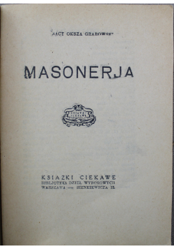 Masonerja 1922 r