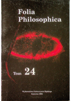 Folia philosophica Tom 24