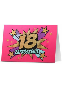 Zaproszenie Urodziny 18 (5szt)
