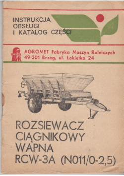 Rozsiewacz ciągnikowy wapna RCW-3A