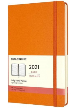 Kalendarz 2021 dzienny 12ML tw. cadmium orange