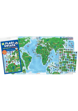 Flagi świata Mapa piłkarska z naklejkami
