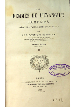 Femmes De L'evangile Homelies 1865r