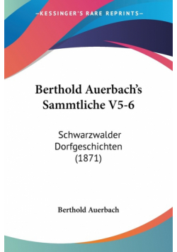 Berthold Auerbach's Sammtliche V5-6